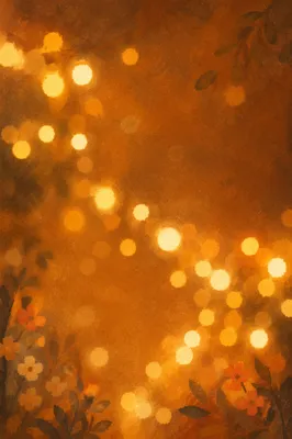 Warm Golden Bokeh Evening Light Background