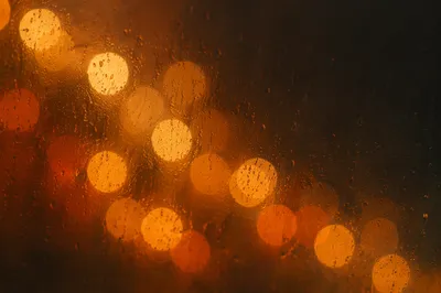 Warm Golden Bokeh Lights Background