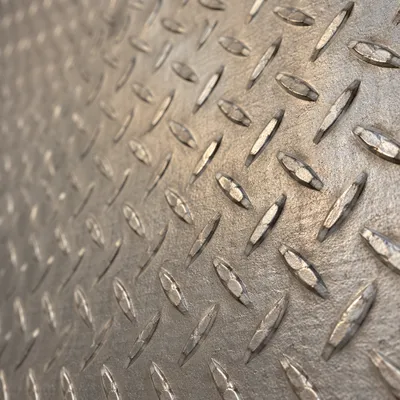 Brushed Silver Diamond Plate Metal Texture