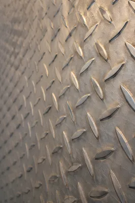 Brushed Silver Diamond Plate Metal Background