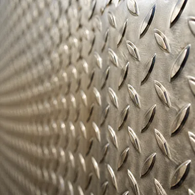 Brushed Silver Diamond Plate Metal Texture