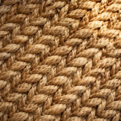 Rustic Braided Jute Fiber Texture Background