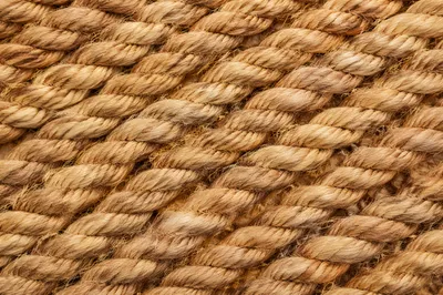 Rustic Braided Jute Fabric Texture Background