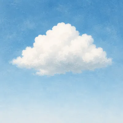 Peaceful Blue Sky With Soft White Cloud