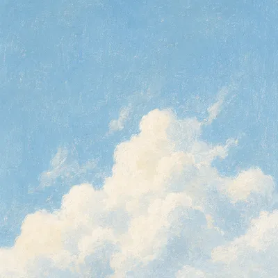 Peaceful Blue Sky With Soft Cumulus Cloud