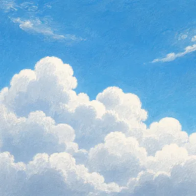 Serene Blue Sky With Soft Clouds