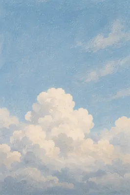 Serene Blue Sky With Soft Clouds