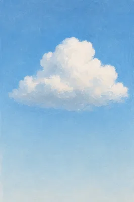 Peaceful White Cloud in Soft Blue Sky
