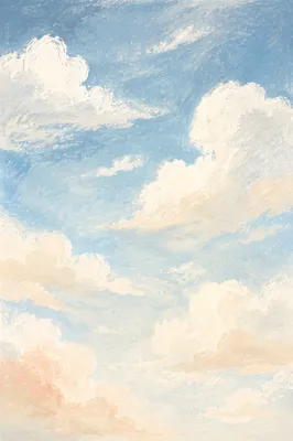 Peaceful Soft Blue Cloud Sky Background