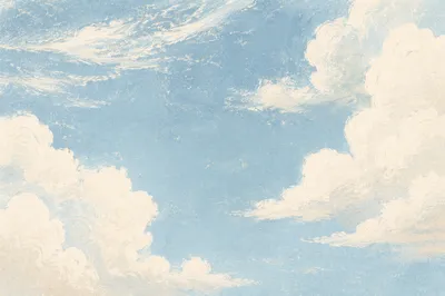 Peaceful Soft Blue Cloud Sky Background