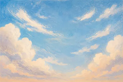 Peaceful Soft Blue Cloud Sky Background