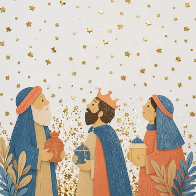 Gold Star Confetti on White Celebration Background