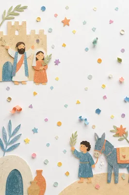 Pastel Confetti Celebration on White Background
