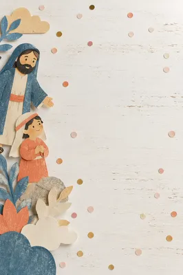 Soft Confetti on White Celebration Background