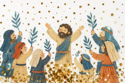 Gold Star Confetti Celebration Background