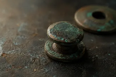 Aged Copper Patina Macro Texture