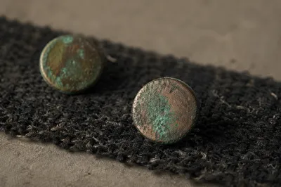 Aged Copper Patina on Woven Fabric