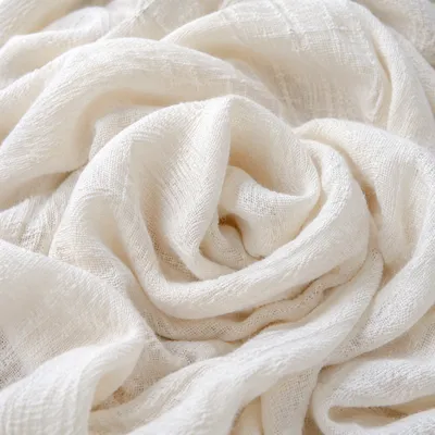 Soft White Cotton Folds Texture