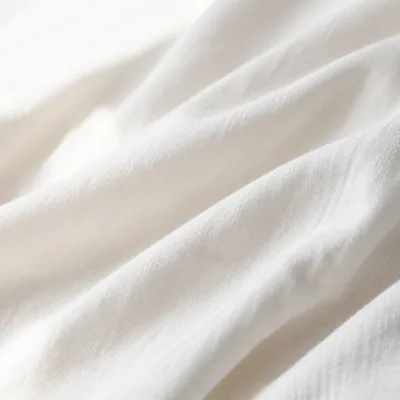 Soft White Cotton Fabric Fold Background