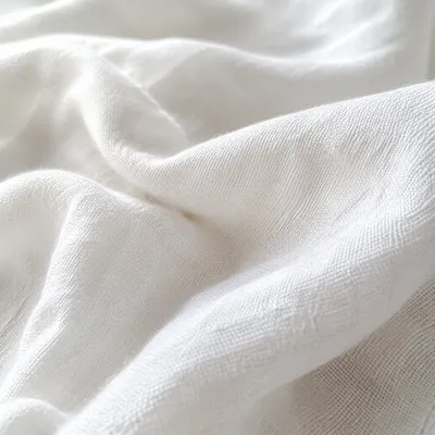 Soft White Cotton Fold Texture Background