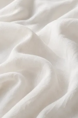 Soft White Cotton Fabric Fold Background