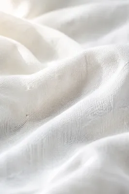 Soft White Cotton Fabric Fold Background