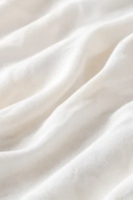 Soft White Cotton Folded Texture Background