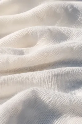 Soft White Cotton Folded Texture Background
