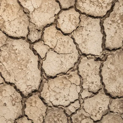 Cracked Desert Mud Texture Background