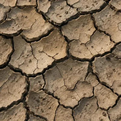 Cracked Desert Mud Texture Background
