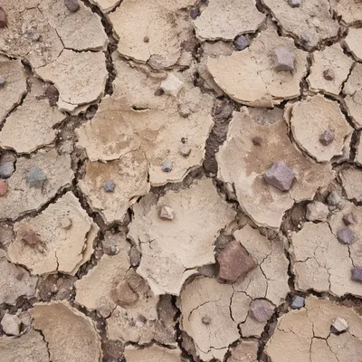 Cracked Desert Mud Texture Background