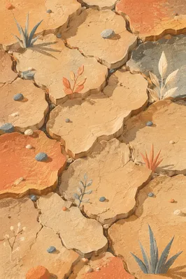 Cracked Desert Earth Texture Background