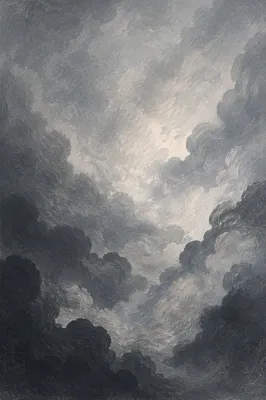 Dark Charcoal Storm Cloud Background