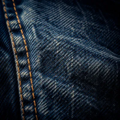 Moody Blue Denim Seam Texture Background