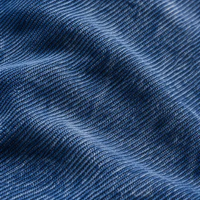 Blue Denim Twill Texture Background Close-Up