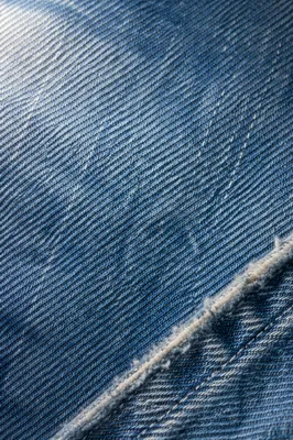 Blue Denim Fabric Texture Close Up