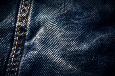 Moody Blue Denim Seam Texture Background