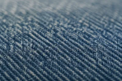 Blue Denim Macro Fabric Texture Background