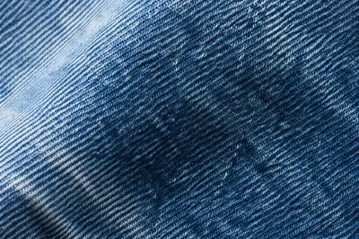 Blue Denim Twill Texture Background Close Up