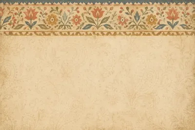 Vintage Floral Wallpaper Border Background