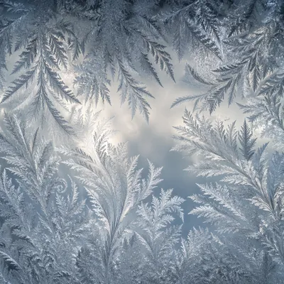 Frosted Glass With Soft Winter Light