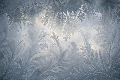 Frosted Glass Ice Crystal Winter Background