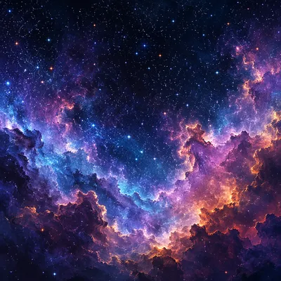 Purple Blue Galaxy Nebula Starfield Background