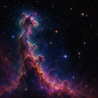 Purple Blue Nebula Starfield Background