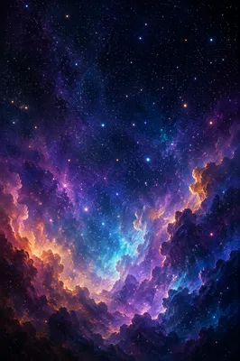 Purple Blue Galaxy Nebula Background
