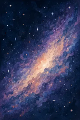 Purple Blue Galaxy Nebula Star Background