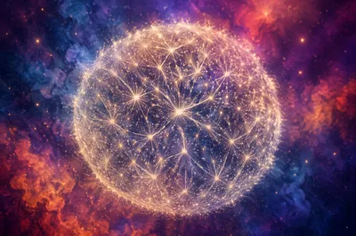 Ethereal Purple Blue Galaxy Nebula Background