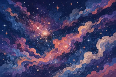 Purple Blue Galaxy Nebula Star Background
