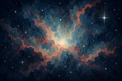 Purple Blue Galaxy Nebula Starfield Background