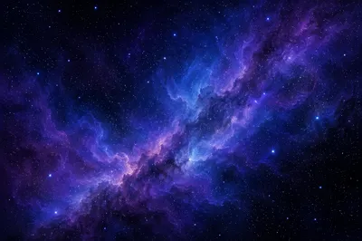 Purple Blue Nebula Starfield Background